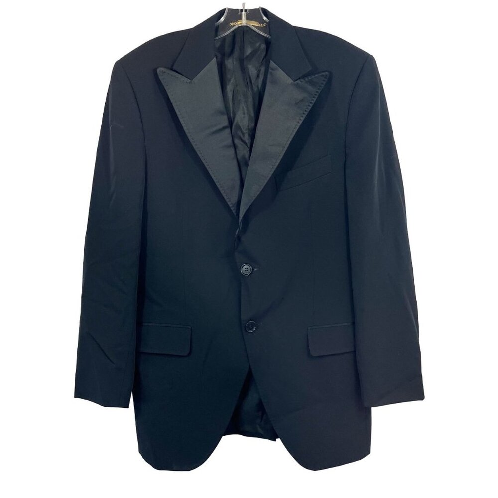 Dolce & Gabbana Black Tuxedo‎ Blazer Jacket Satin Lapel Virgin Wool - Size 50